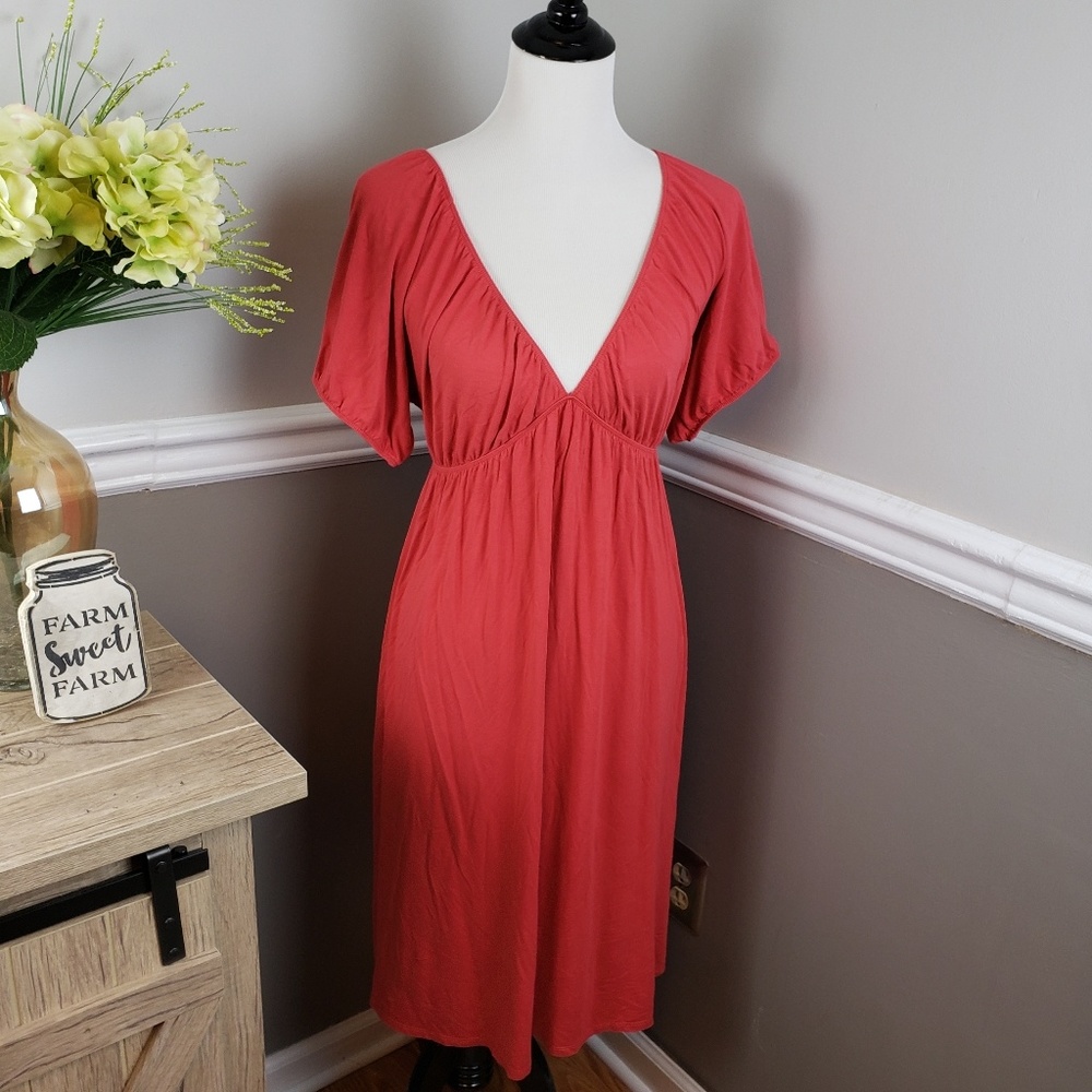 GAP Empire Waist Everyday Dress XL Coral